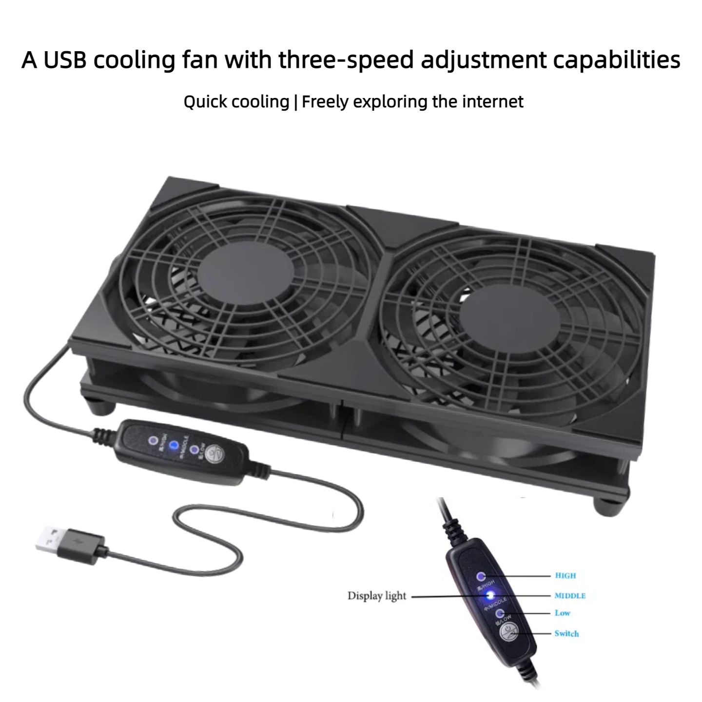 Dual USB Cooling Fan with 3-Sp - огляд і ціна Gaming Console In