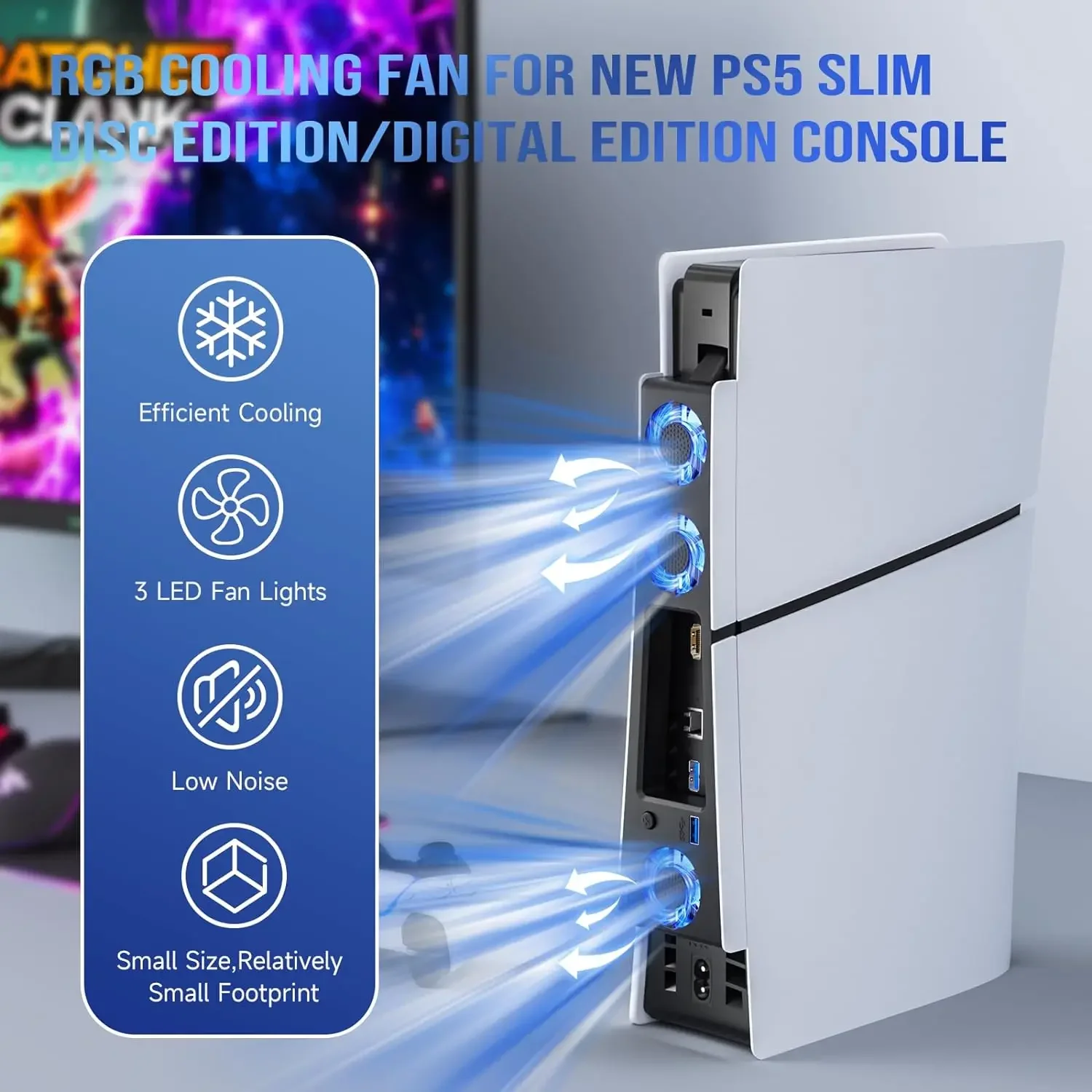 Cooling Fan for PS5 Slim Conso - огляд і ціна Gaming Console Buttons
