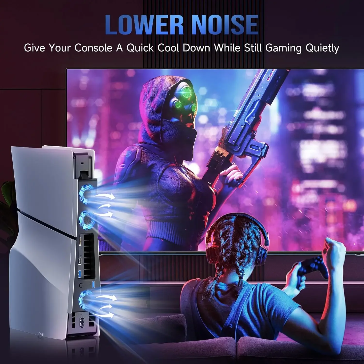Cooling Fan for PS5 Slim Conso - огляд і ціна Gaming Console Buttons