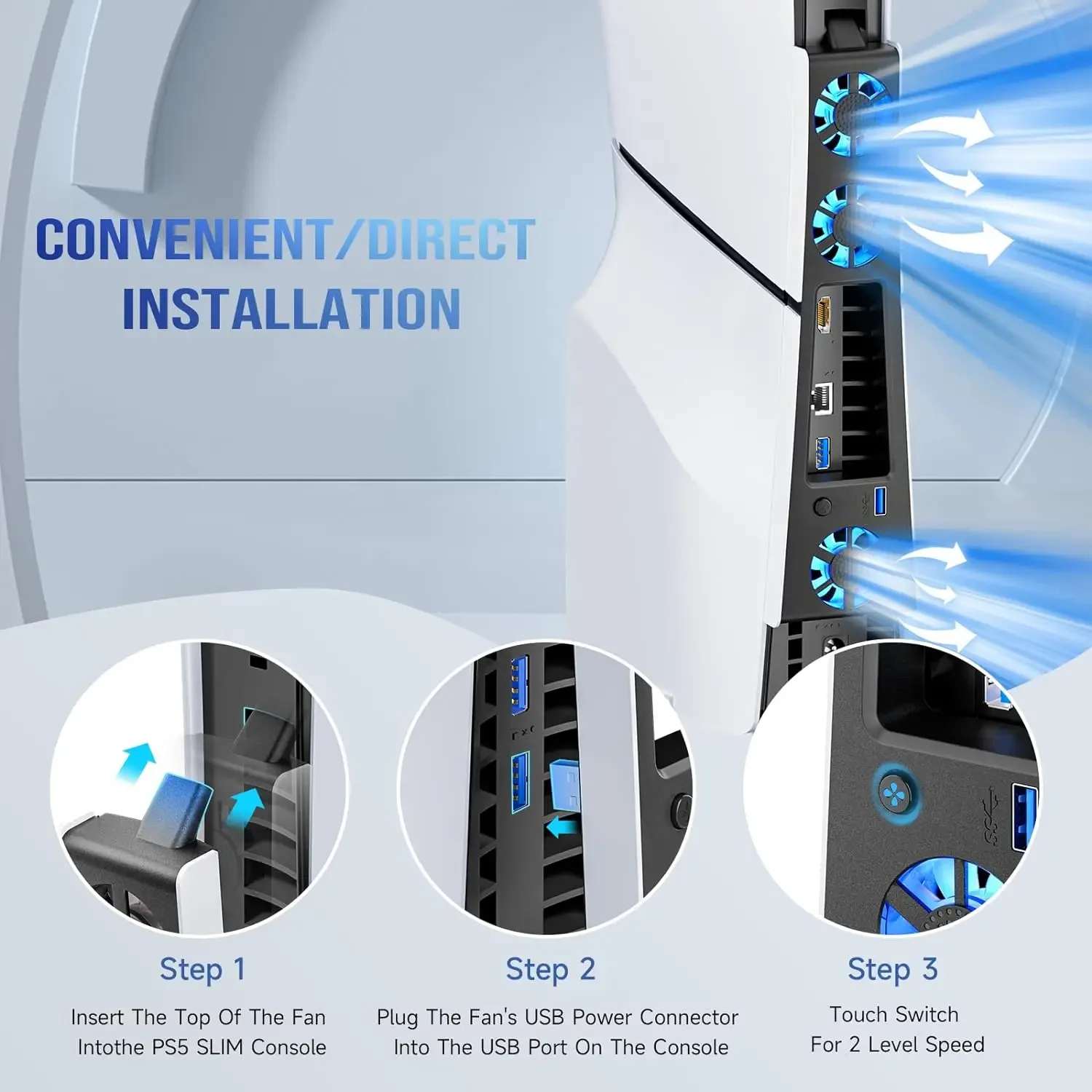 Cooling Fan for PS5 Slim Conso - огляд і ціна Gaming Console Buttons